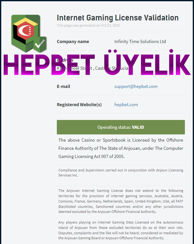 HEPBET Lisans